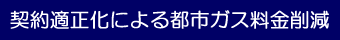 契約適正化による都市ガス料金削減