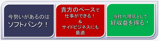 �E������������̂̓\�t�g�o���N
		  �E�M���̃y�[�X�Ŏd�����o����I���T�C�h�r�W�l�X�ɂ��œK�I
		  �E���Б㗝�X�Ƃ��č����v�𓾂�I